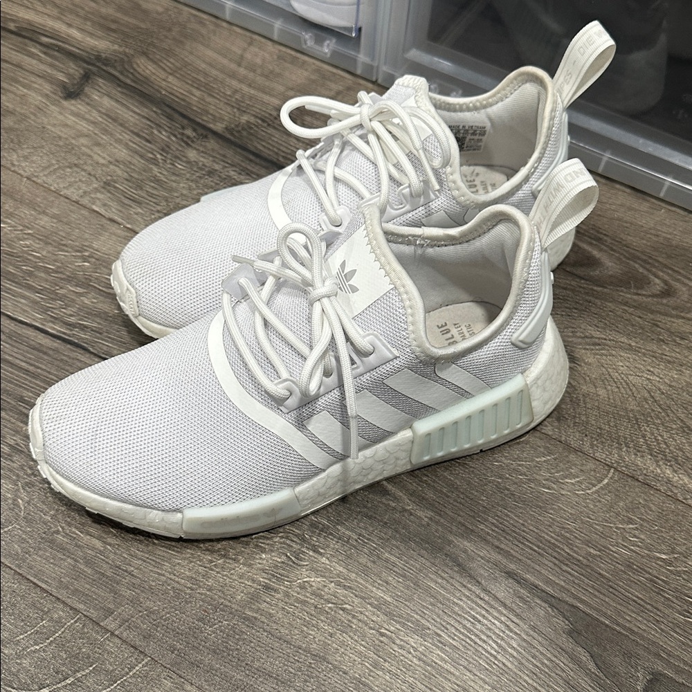 Youth Adidas White NMD Sneakers